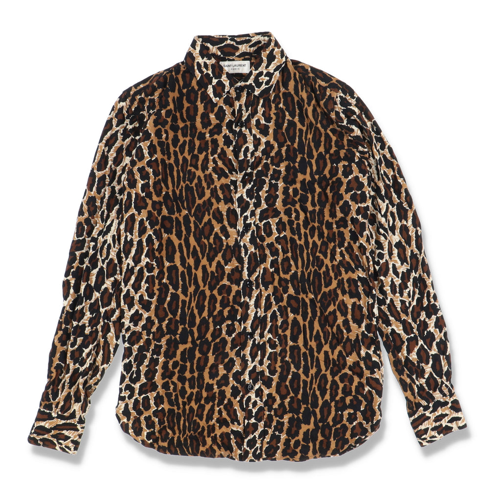 Saint Laurent Paris 1 of 1 Leopard Print Viscose Shirt