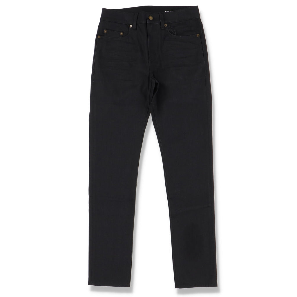 Saint Laurent Paris D21 Worn Black Mid-Rise Skinny Jeans