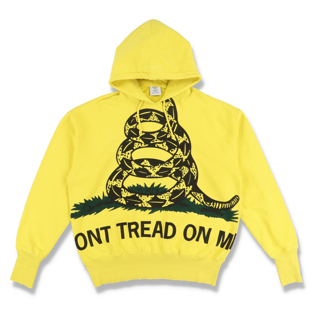 Vetements Yellow Snake Print Oversized Hoodie