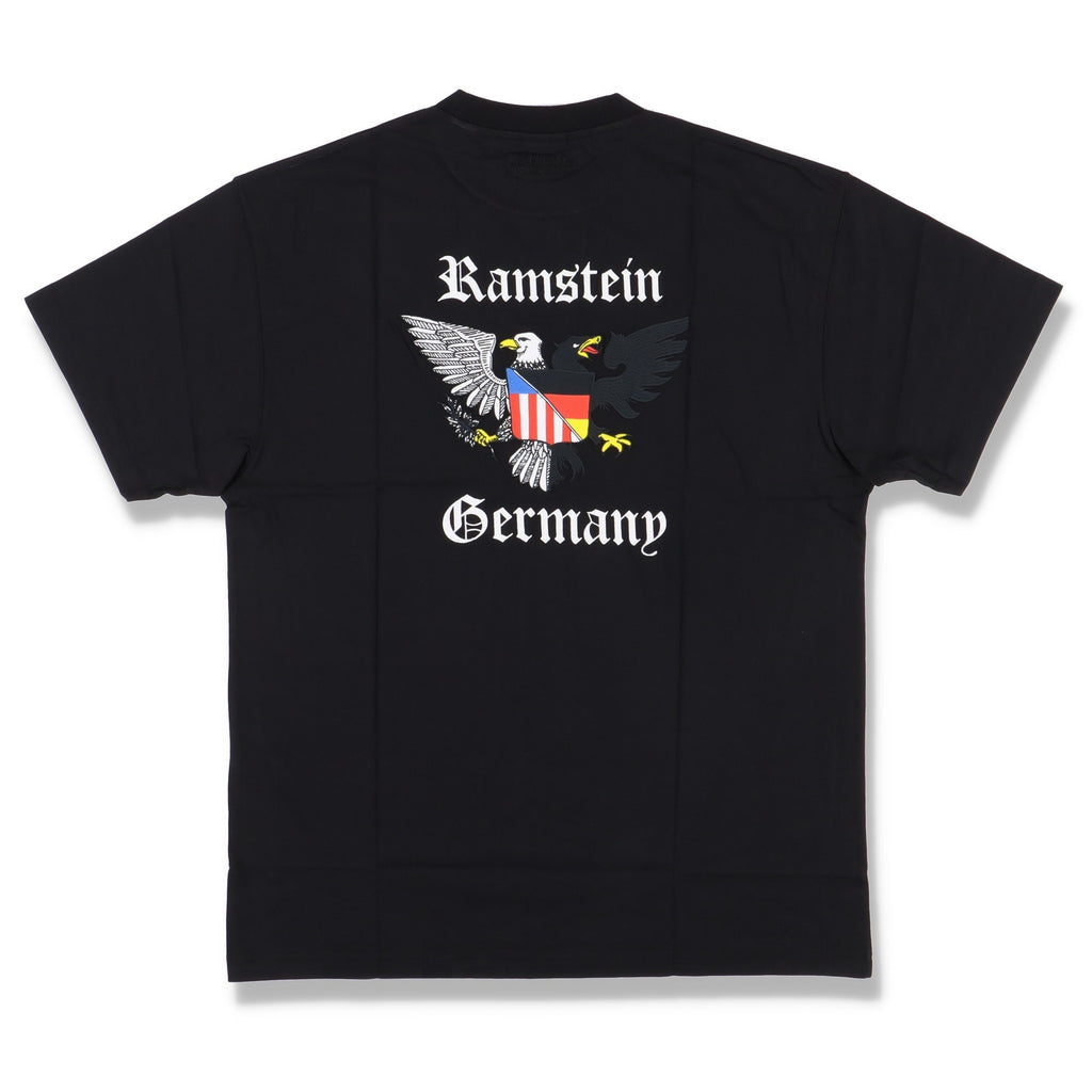 Vetements Black Embroidered Ramstein Germany Oversized T-Shirt