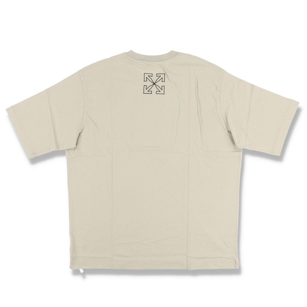 Off-White Beige Embroidered Arrows Skate T-Shirt