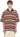 Martine Rose Orange Green Striped Embroidered Logo Polo