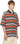 Martine Rose Orange Green Striped Embroidered Logo Polo