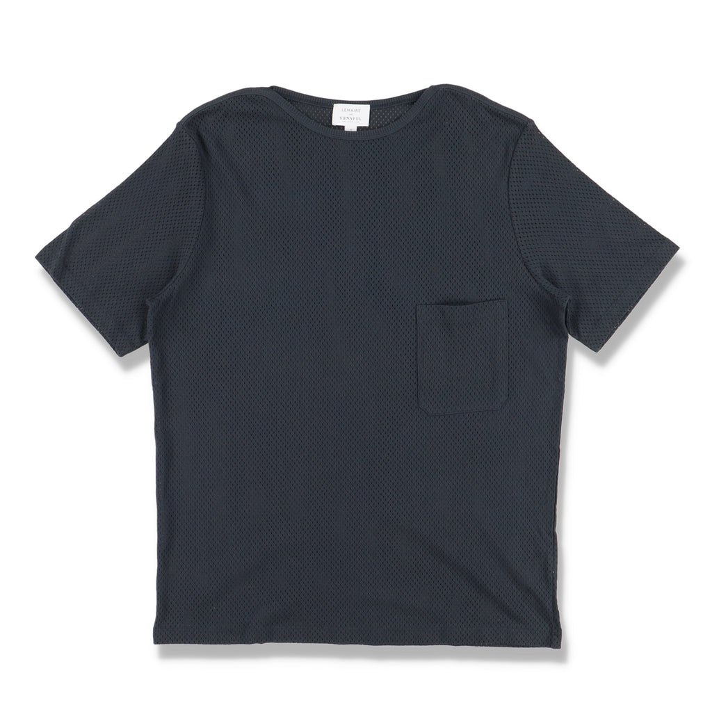 Lemaire × Sunspel Anthracite Mesh Pocket T-Shirt