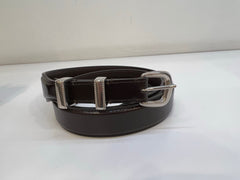 Buy Free Shipping Celine Medium Spike Belt Silver Buckle Leather