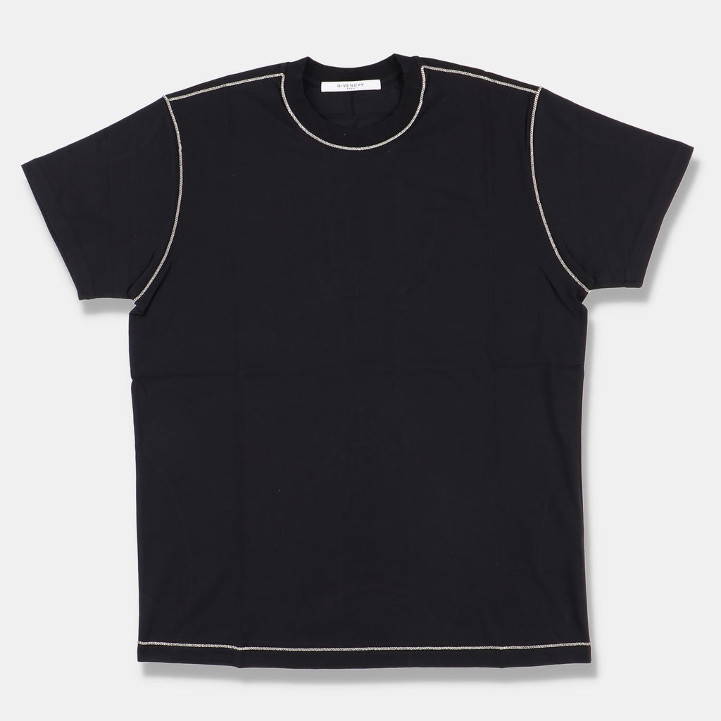 Givenchy Black Chain Trimmed Oversized T-Shirt