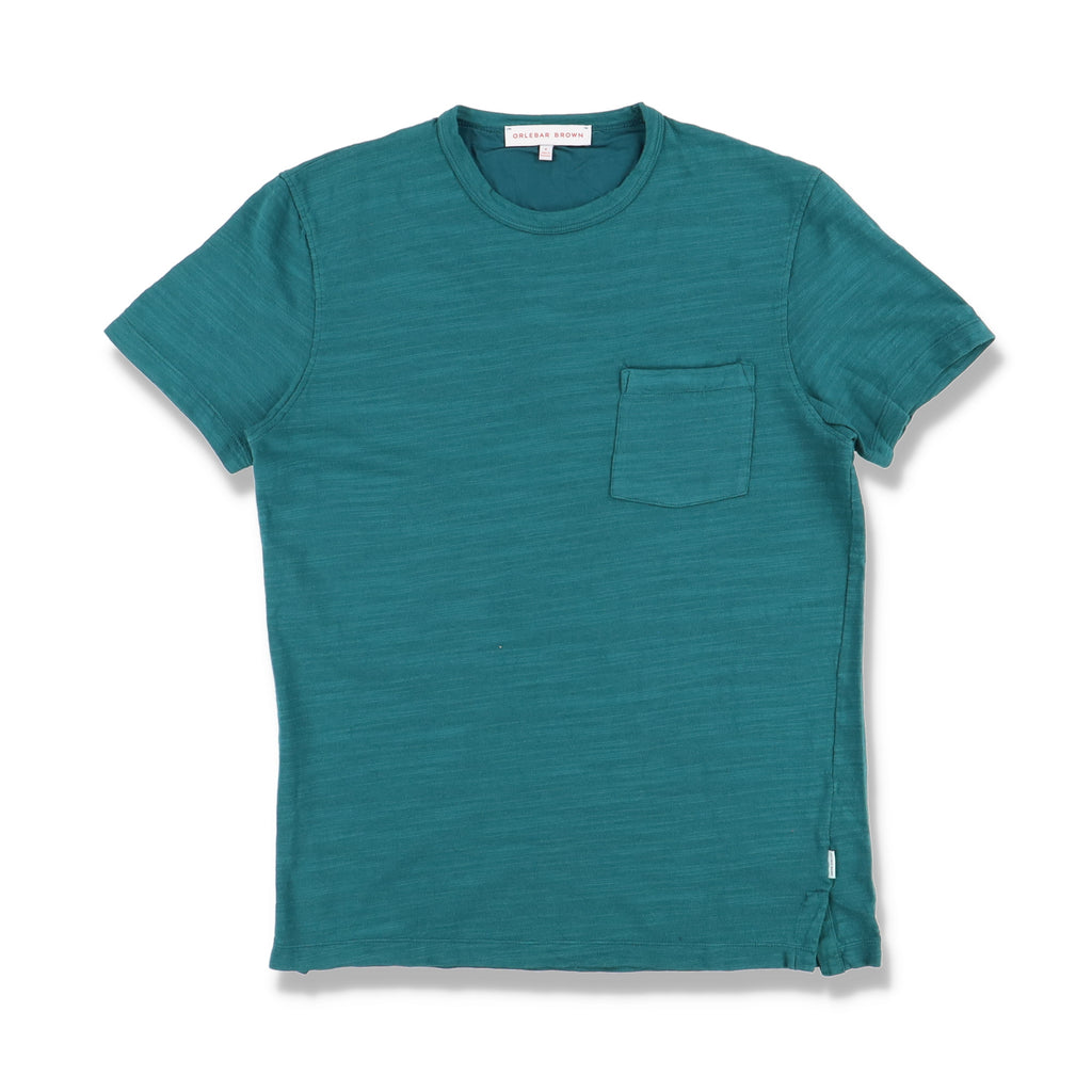 Orlebar Brown Green Sammy II Garment-Dyed Slub Cotton T-Shirt