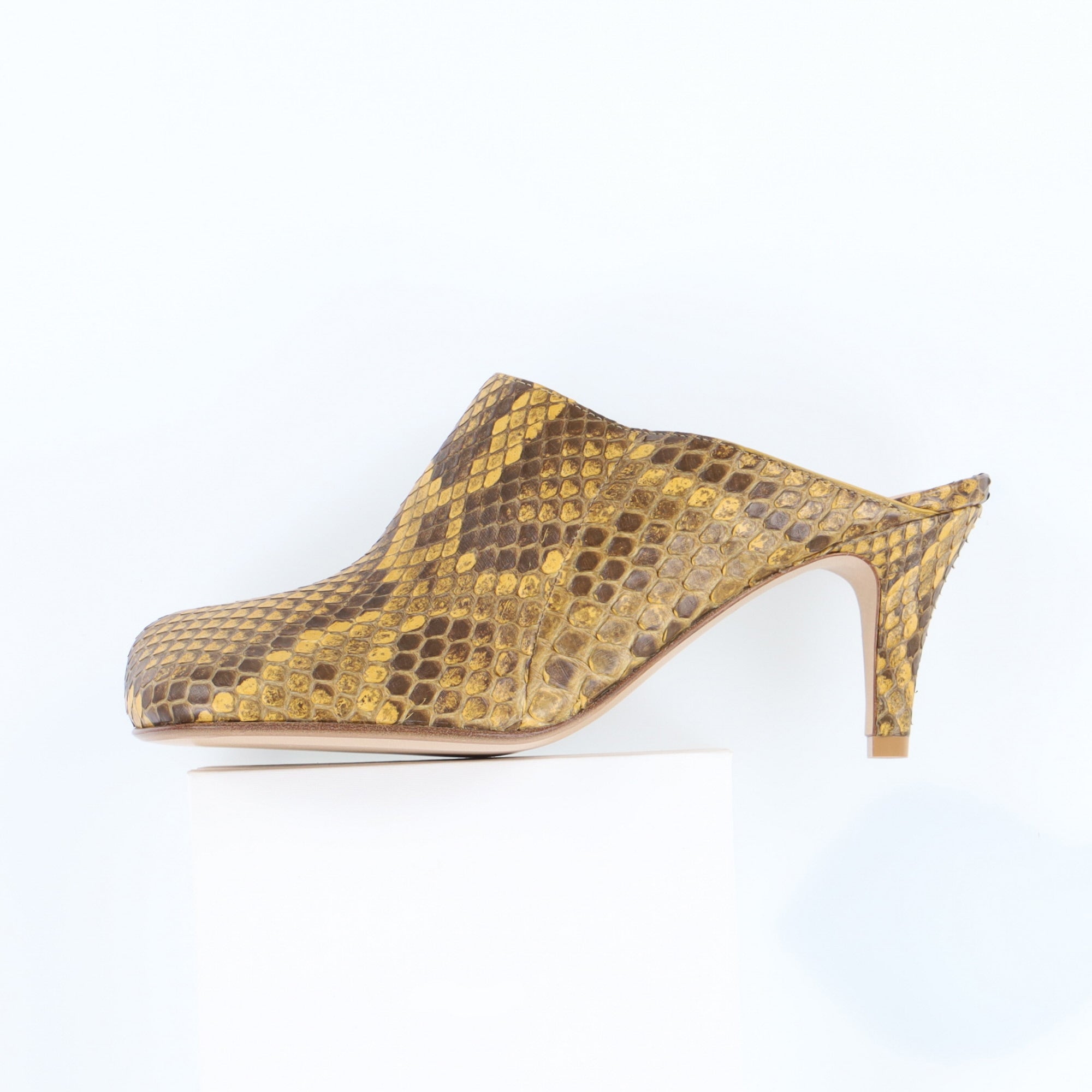 Snakeskin mule hot sale