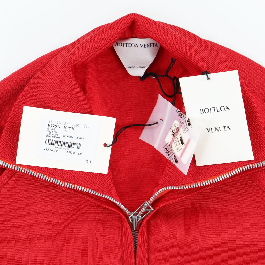 Bottega Veneta Red Chevron-Trimmed Track Jacket – Balewink