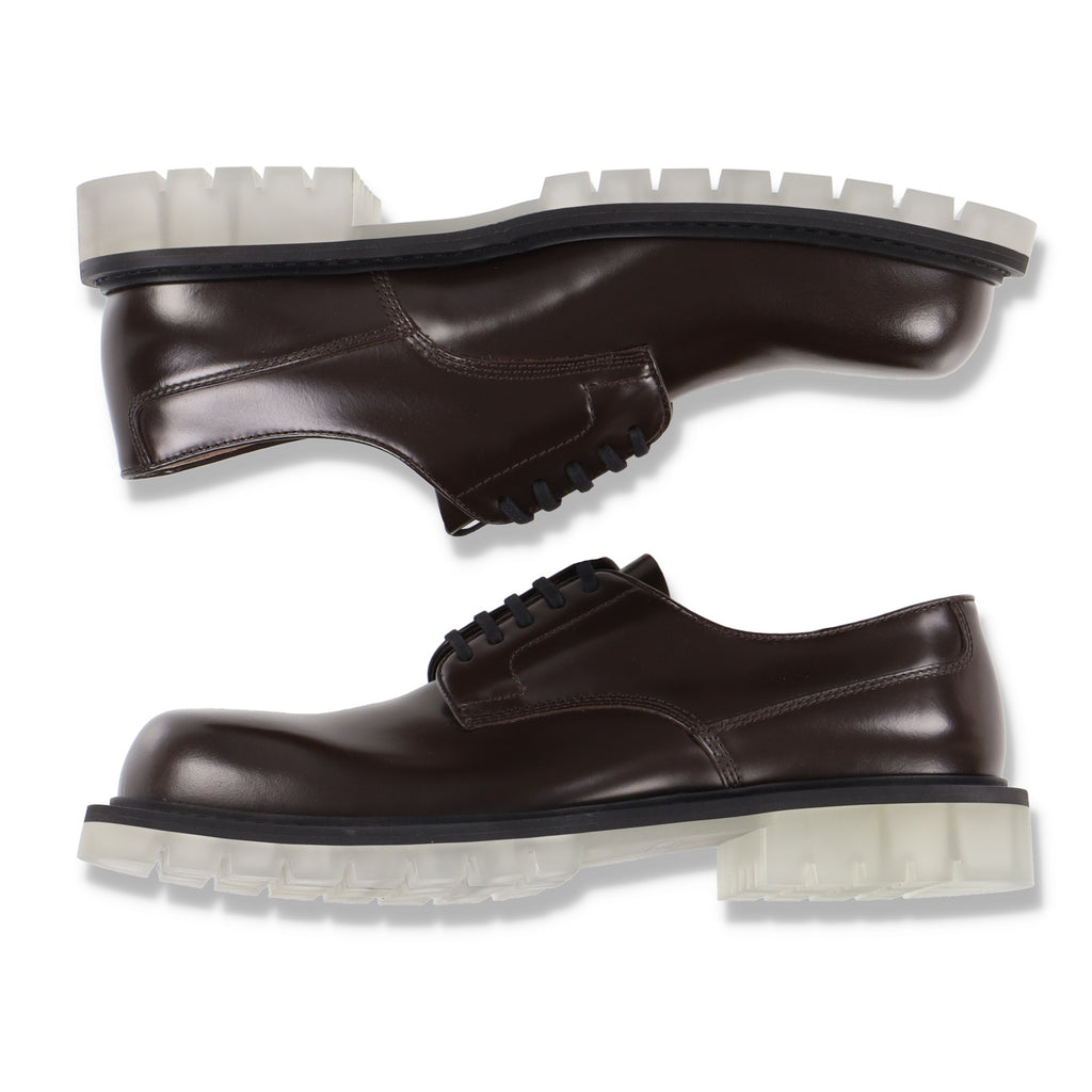 Bottega Veneta Espresso Stilt Clear Sole Leather Shoes – Balewink