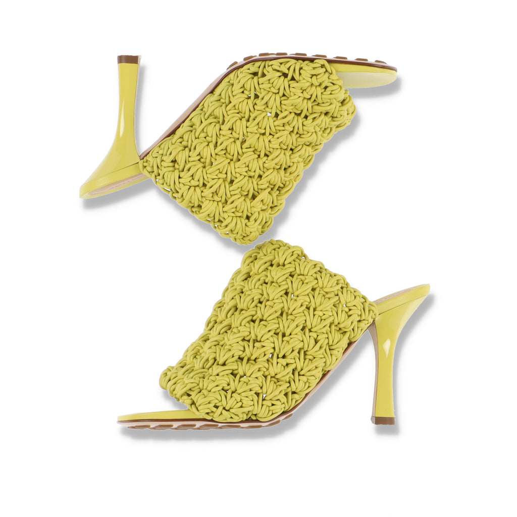 Bottega Veneta Pear BV Board Crochet Leather Mules Balewink