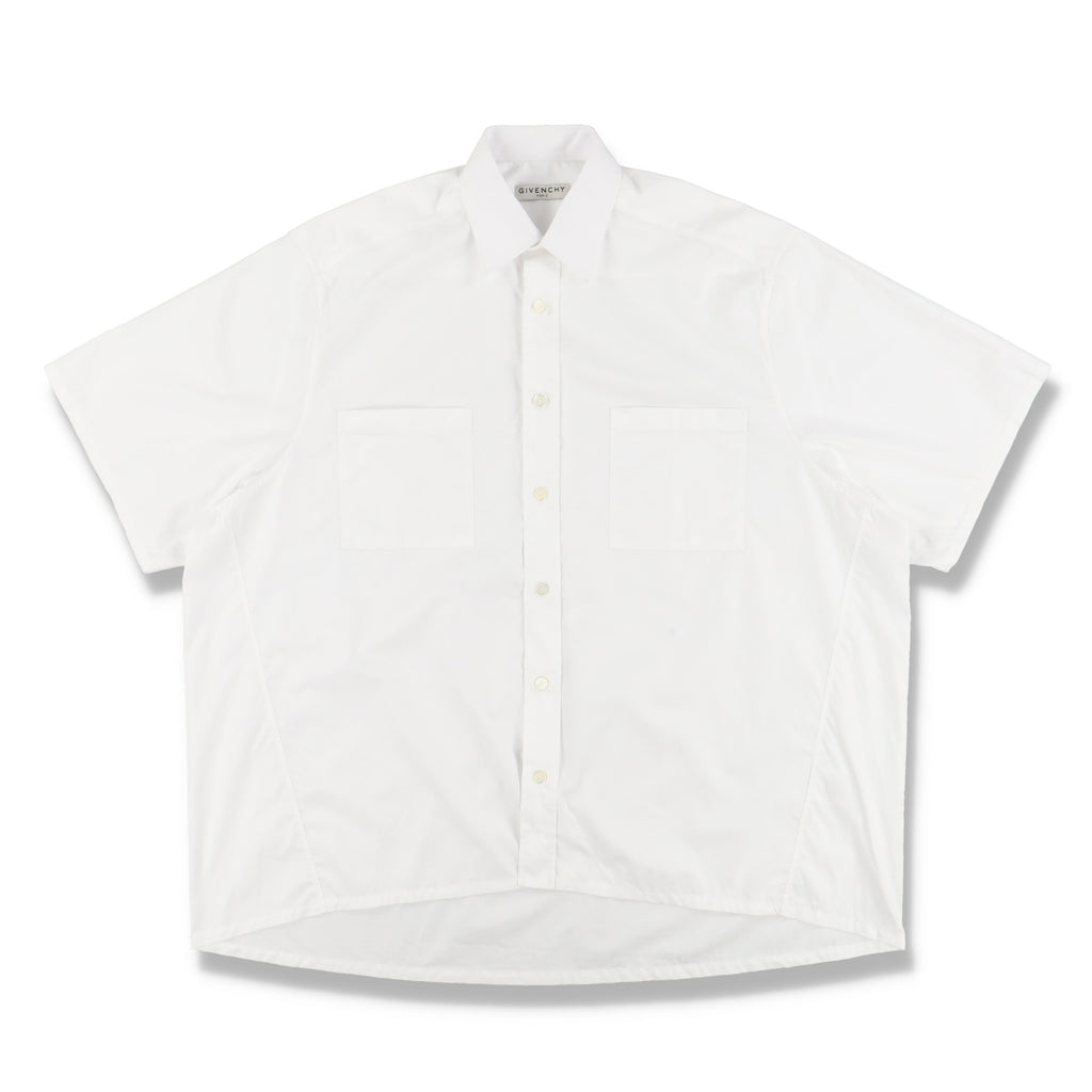 Givenchy White Oversized Chest Pocket Short Sleeve Shirt