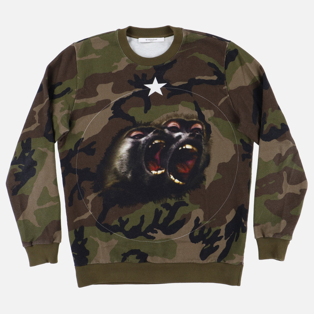 Givenchy Camo Monkey Brothers Sweatshirt