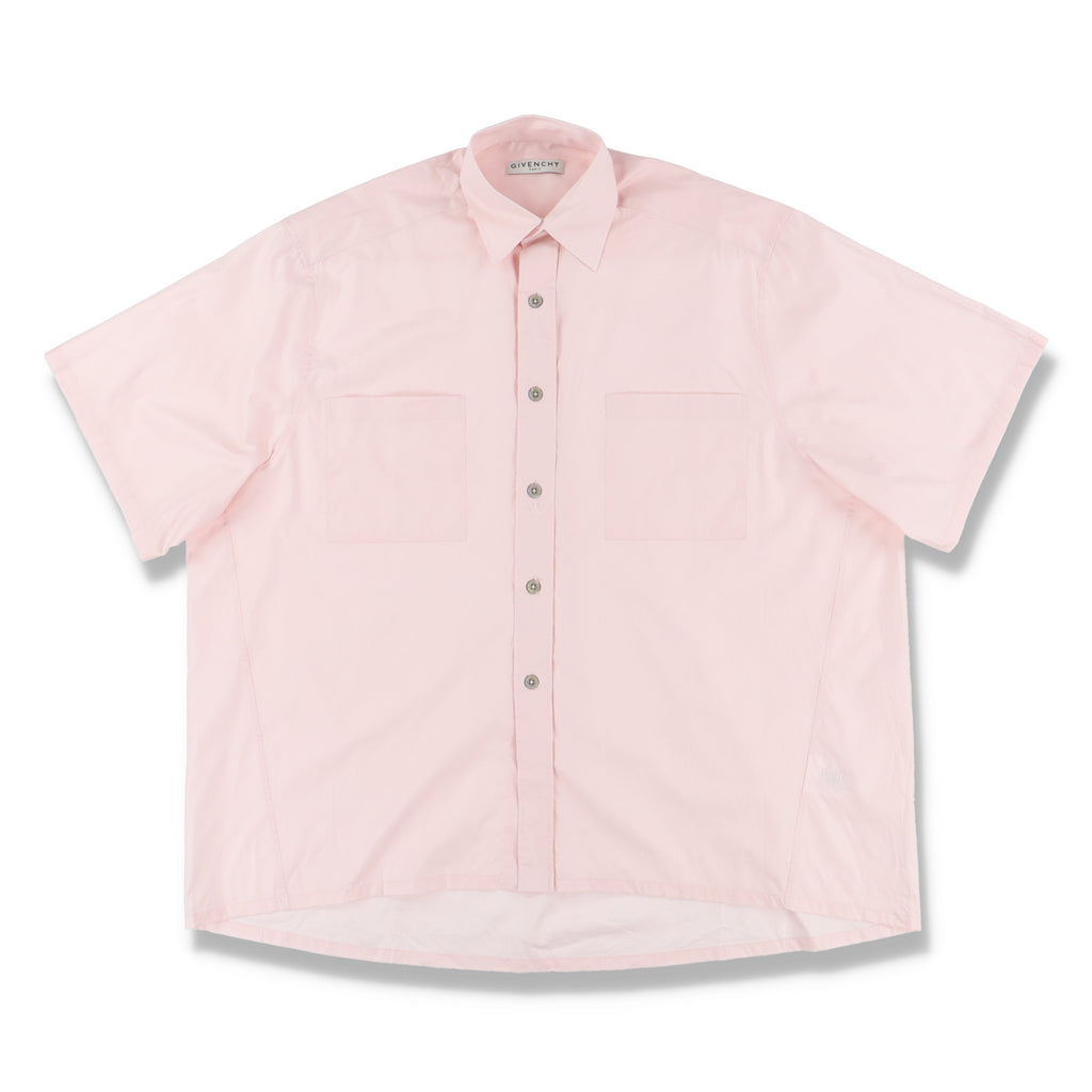 Givenchy Pink Oversized Chest Pocket Short Sleeve Shirt