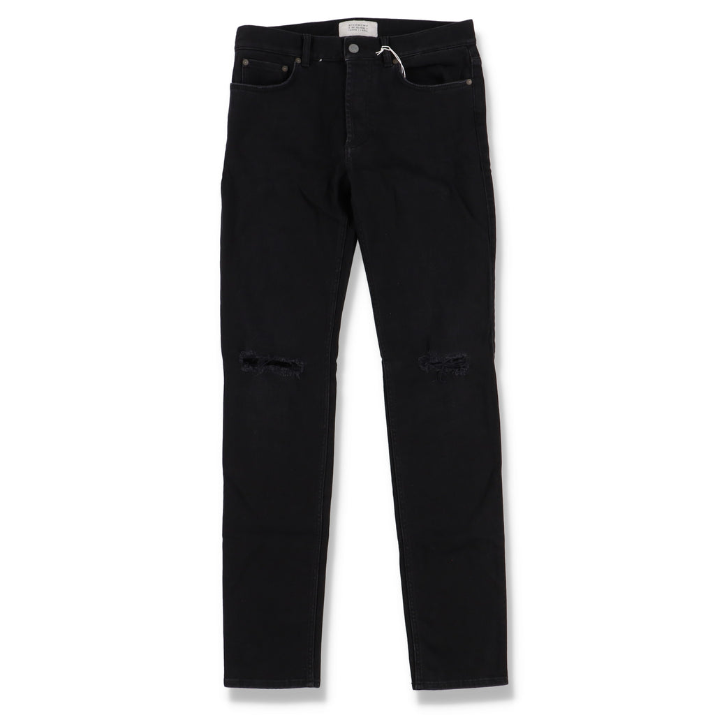 Givenchy Black Vintage Wash Knee Rip Jeans