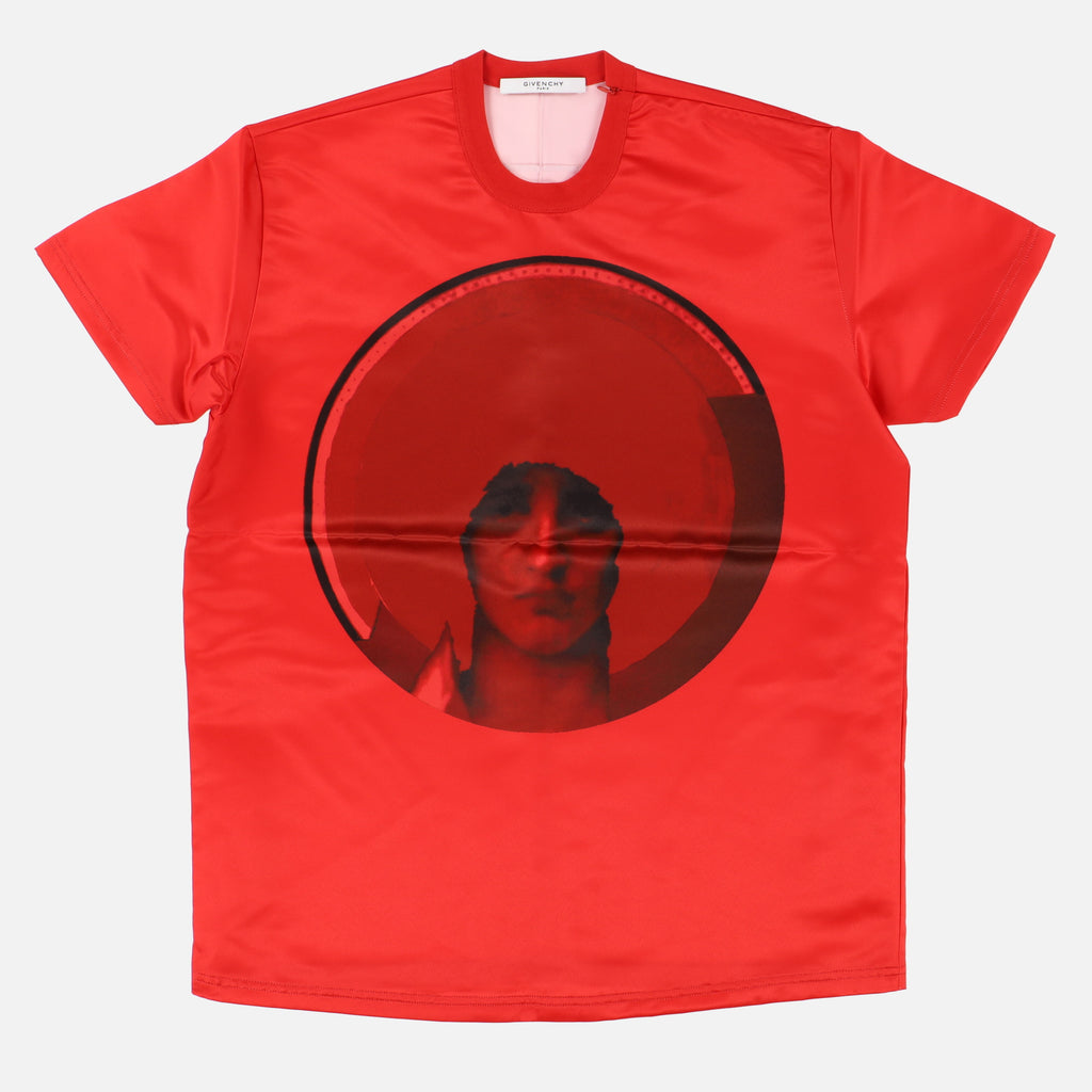Givenchy Red Satin Halo Madonna T-Shirt