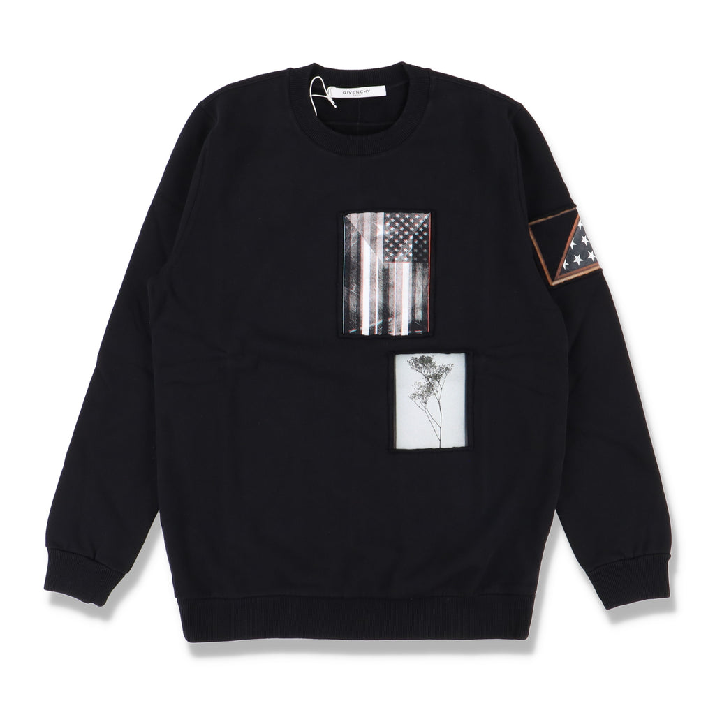 Givenchy Black Distressed Patches Sweatshirt