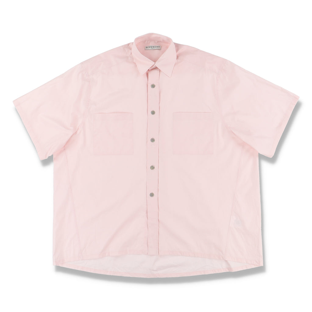 Givenchy Pink Oversized Chest Pocket Short Sleeve Shirt