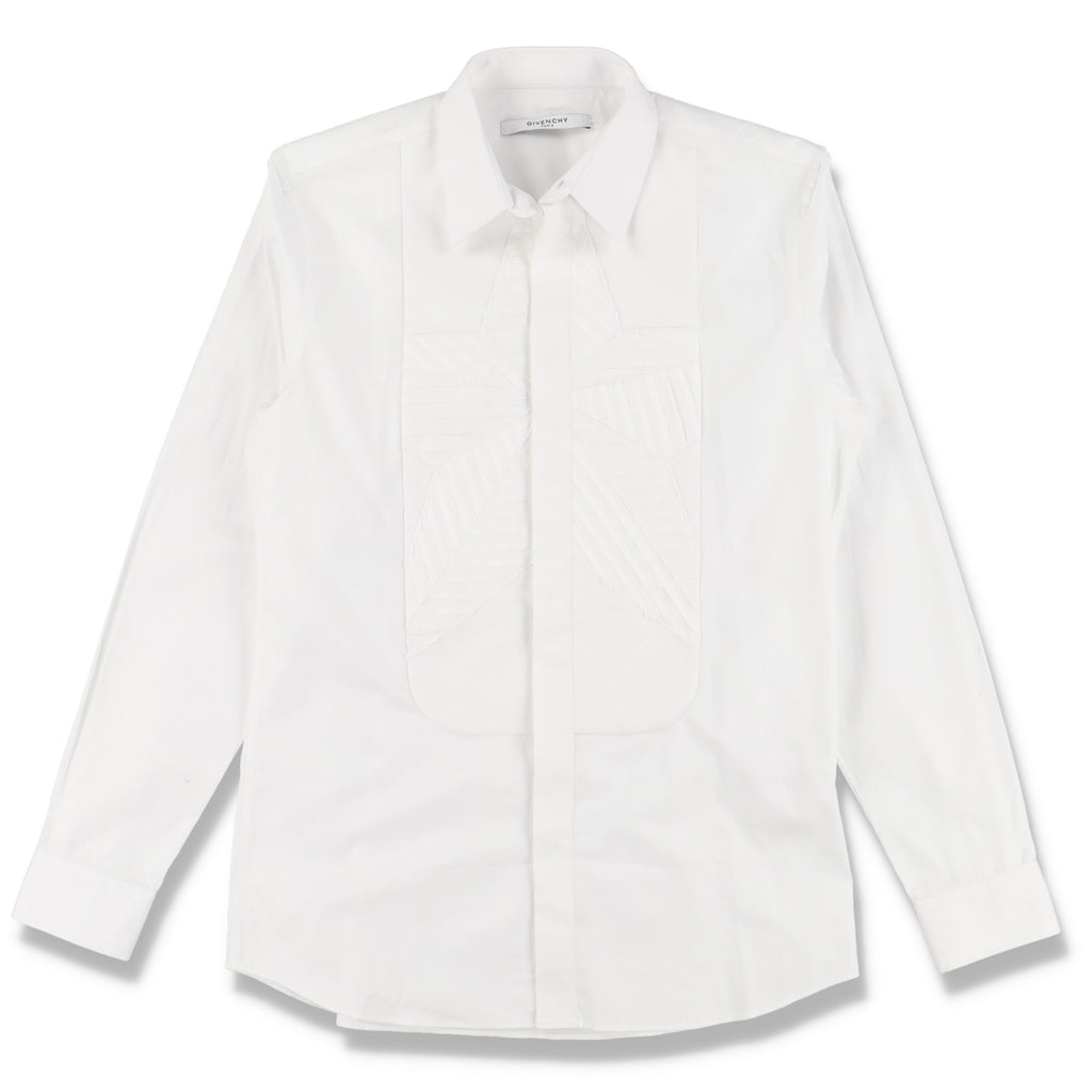 Givenchy White Star Bib Shirt