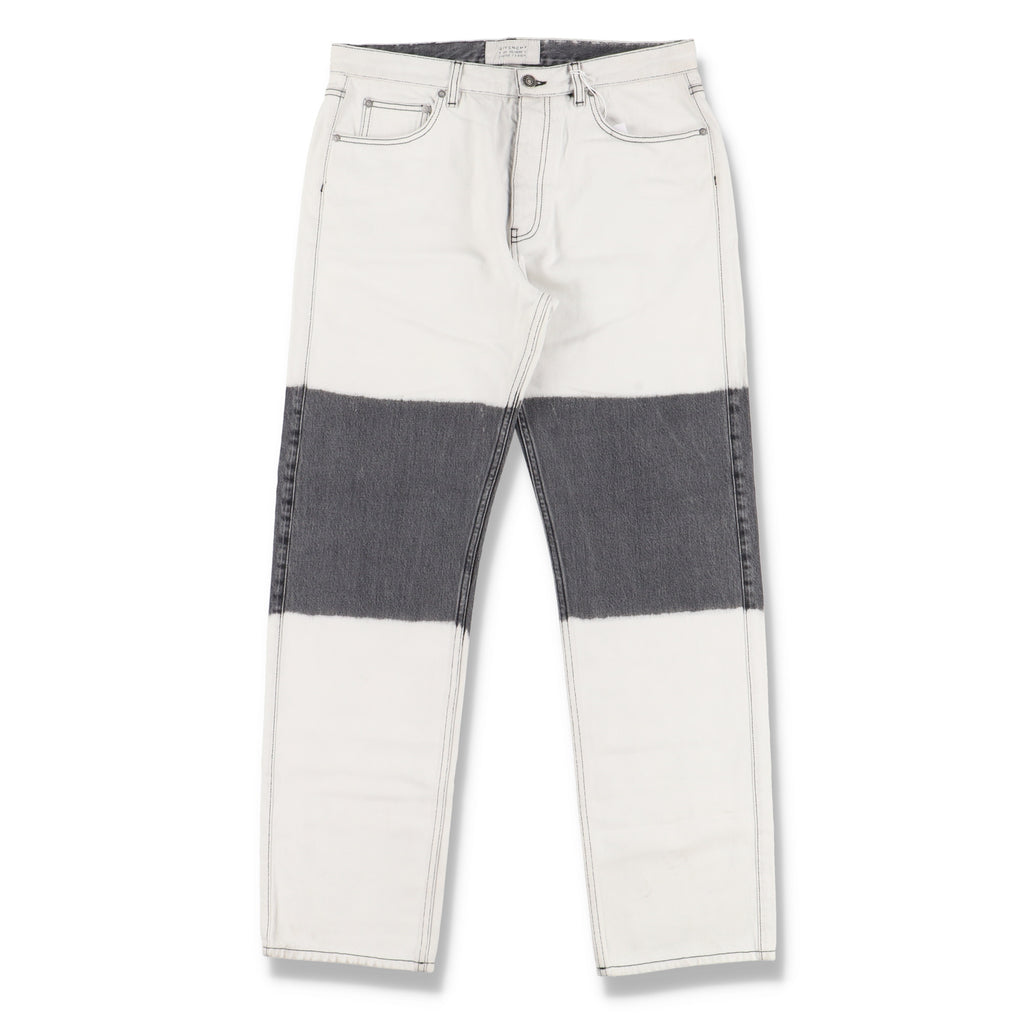Givenchy White And Grey Bleach Dip Dye Straight Fit Jeans