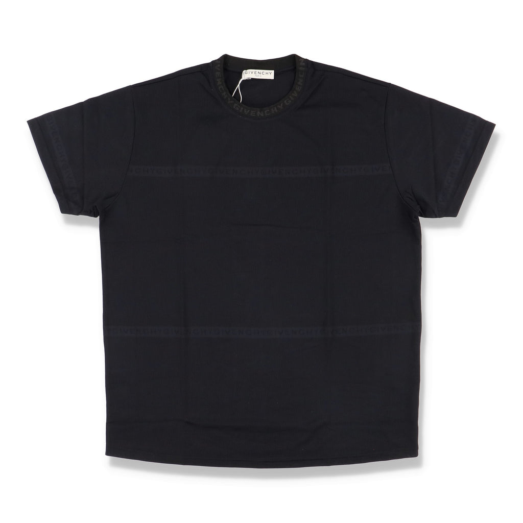 Givenchy Black Mesh Logo Band Oversized T-Shirt