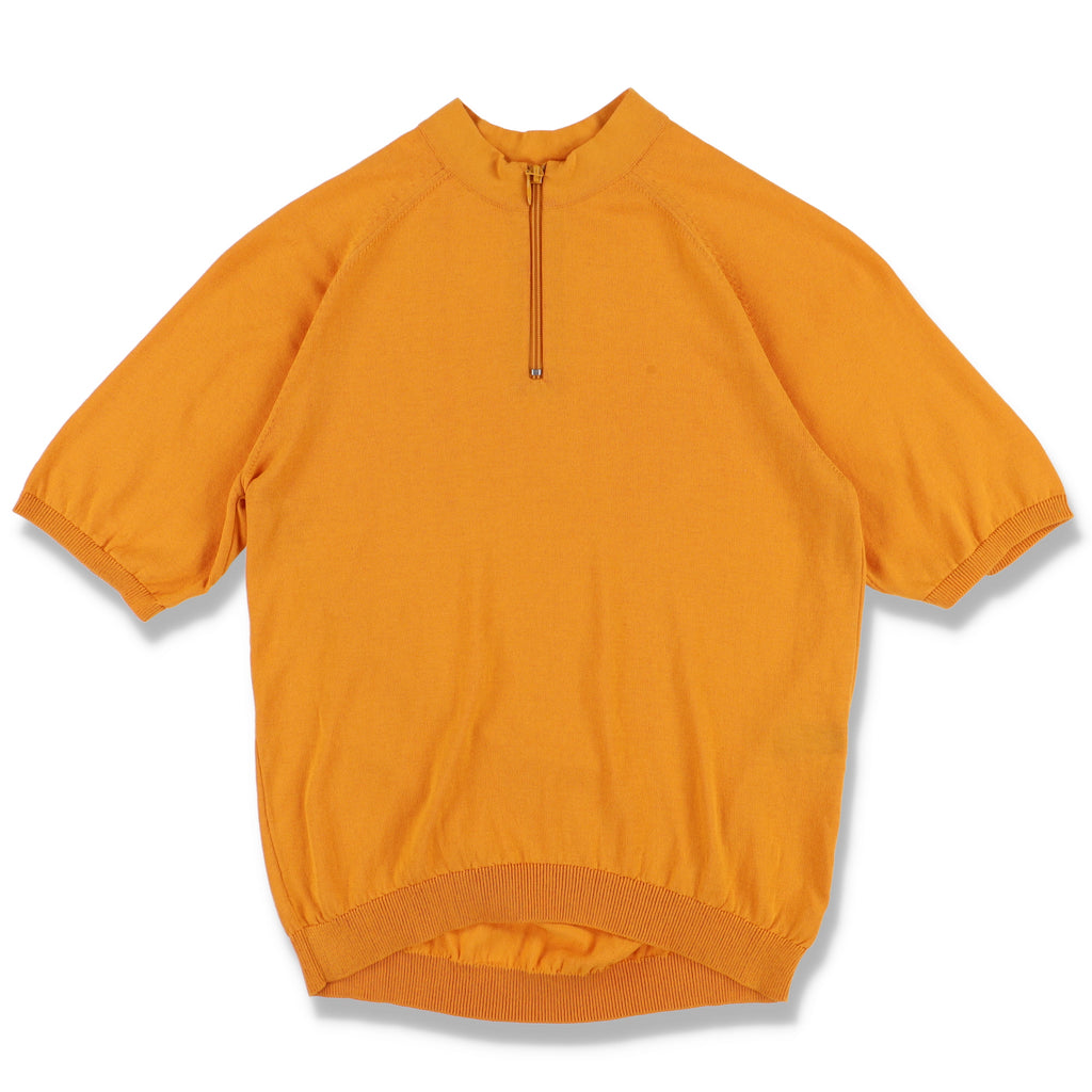 Jacquemus Orange Half-Zip Knitted Top