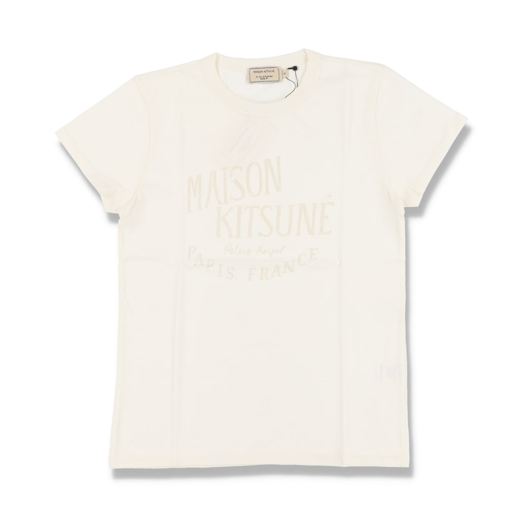 Maison Kitsune Off White Mother of Pearl Palais Royal Logo T-Shirt
