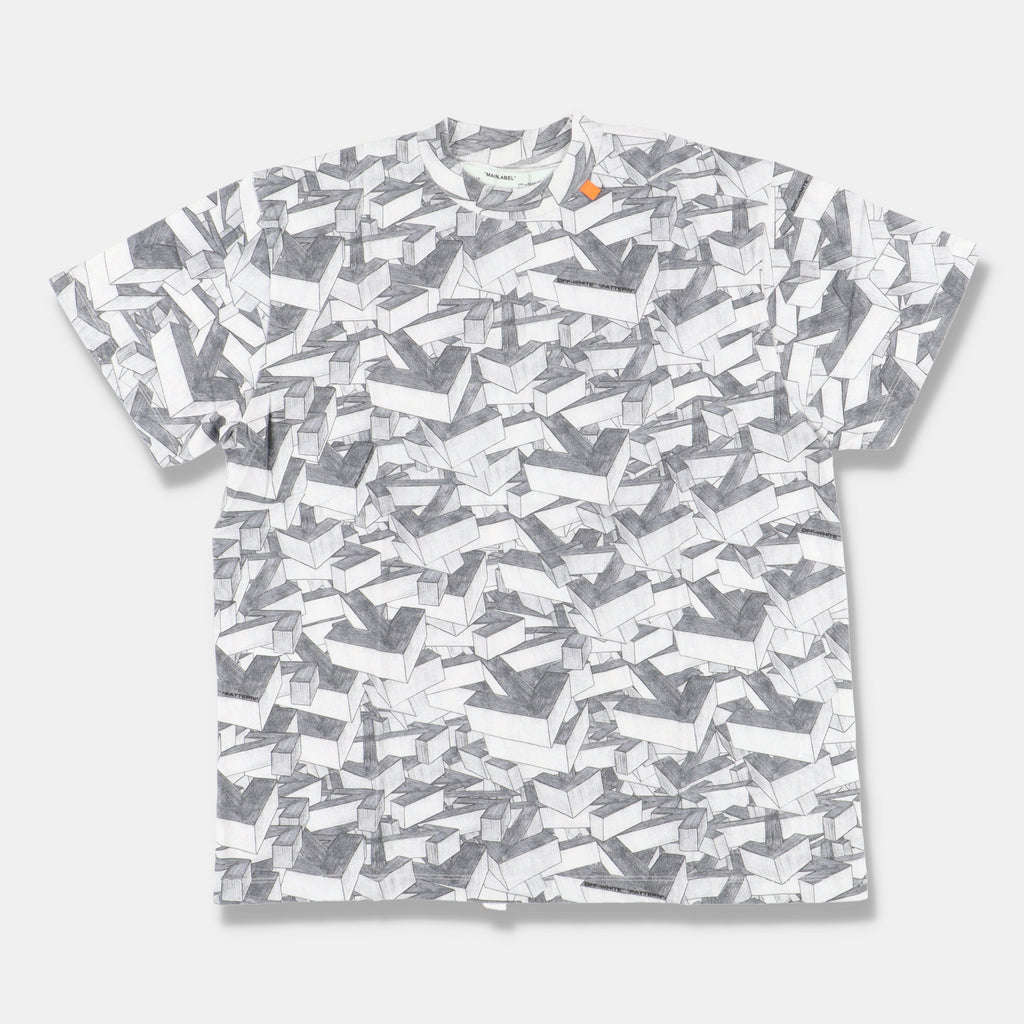 Off-White Grey Arrows Pattern T-Shirt