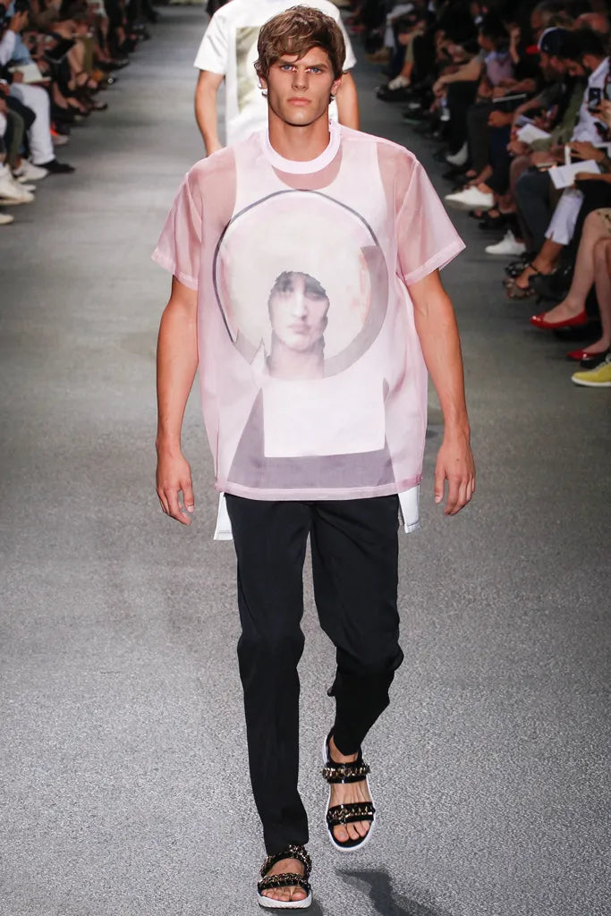 Givenchy Pink Silk Organza Halo Madonna Oversized T Shirt Balewink
